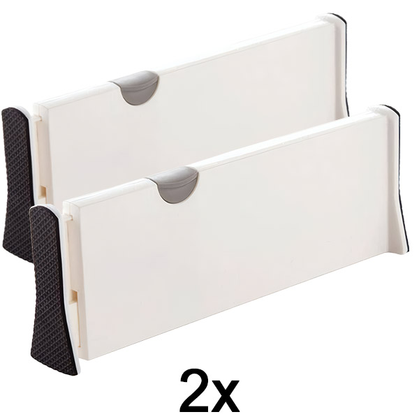 2x Nastaviteľný oddeľovač do zásuviek alebo políc | DIVISERINO